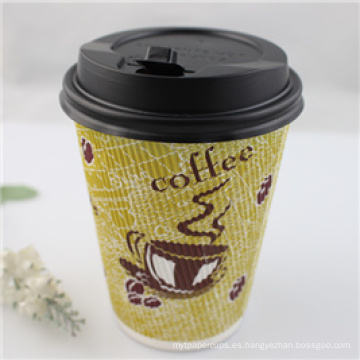 Taza de papel desechable impresa logotipo del café 8oz